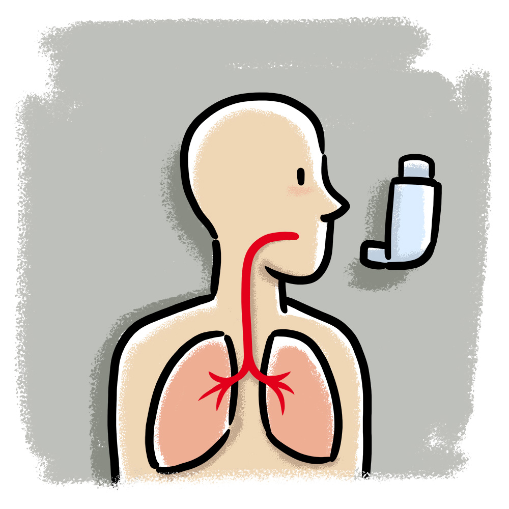 Illustration zum Thema Inhalation
