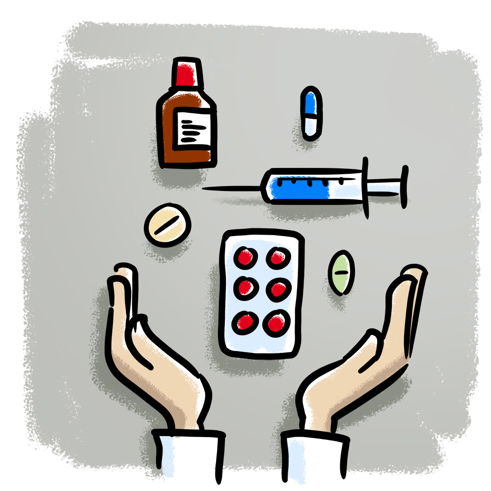 Illustration zum Thema Polymedikation